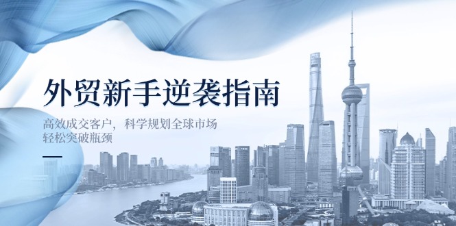 （14201期）外贸新手逆袭指南：高效成交客户，科学规划全球市场，轻松突破瓶颈-青年云网创—高质量项目商城