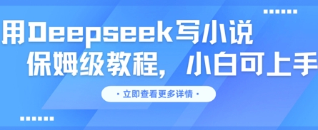 用Deepseek写小说,保姆级教程,小白可实操-青年云网创—高质量项目商城