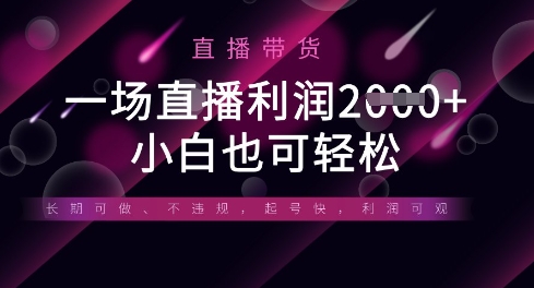 半无人直播带货，一场利润数张，适合所有平台玩法，小白也可轻松-青年云网创—高质量项目商城